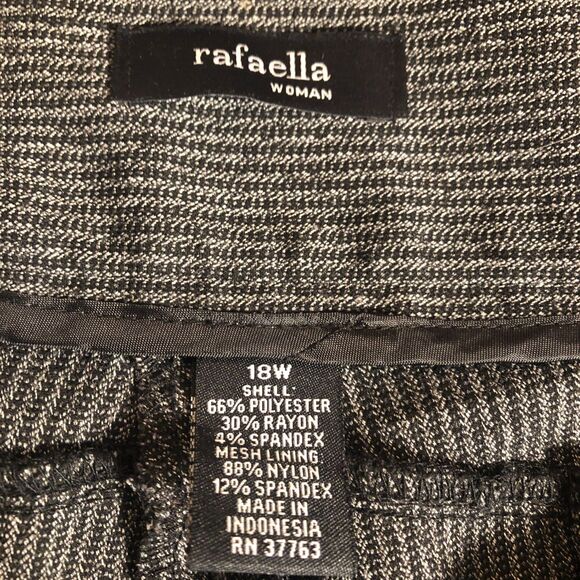 Rafaella Womens Size 18W Gray Pinstripe‎ Dress Pants Tailored Look Professional - Picture 7 of 7